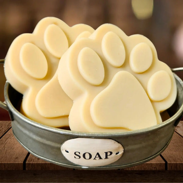 Natural Goat Milk Soap | Dog Shampoo Bar | Big Paw Fern Valley Soap