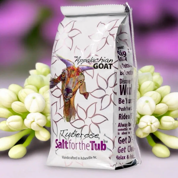 TUBEROSE GOATS MILK ARNICA BATH SALTS Essential Journeys