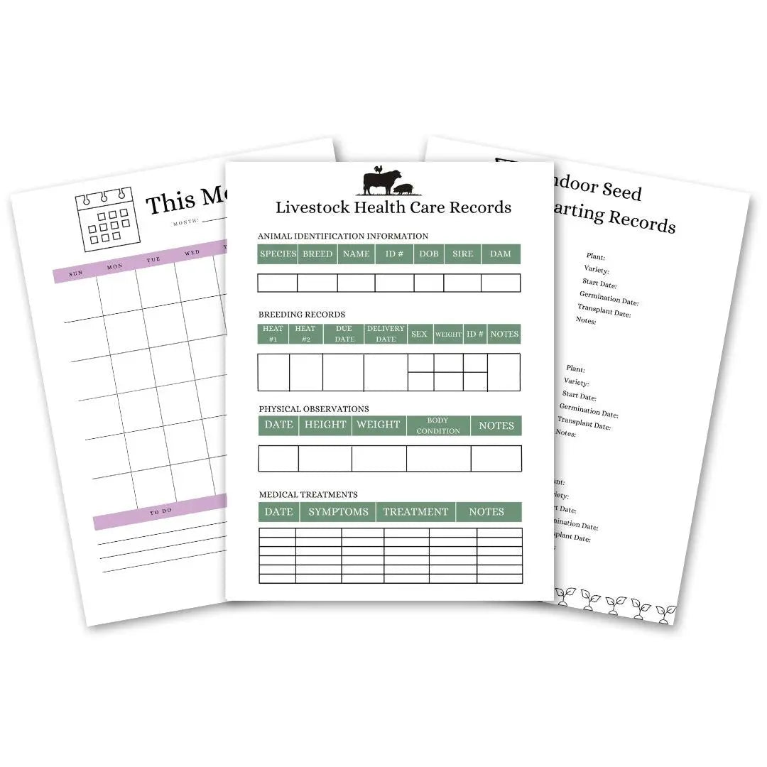 Homestead Management Printables -2026 Reformation Acres