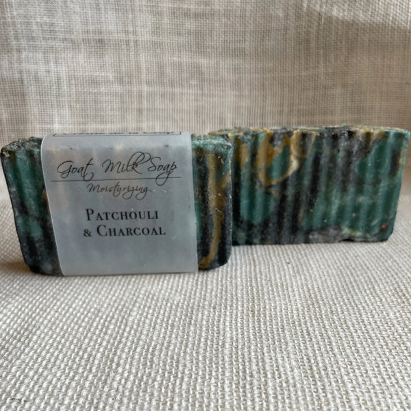 Goat Milk Soap - Charcoal Patchouli Creme de la Crop