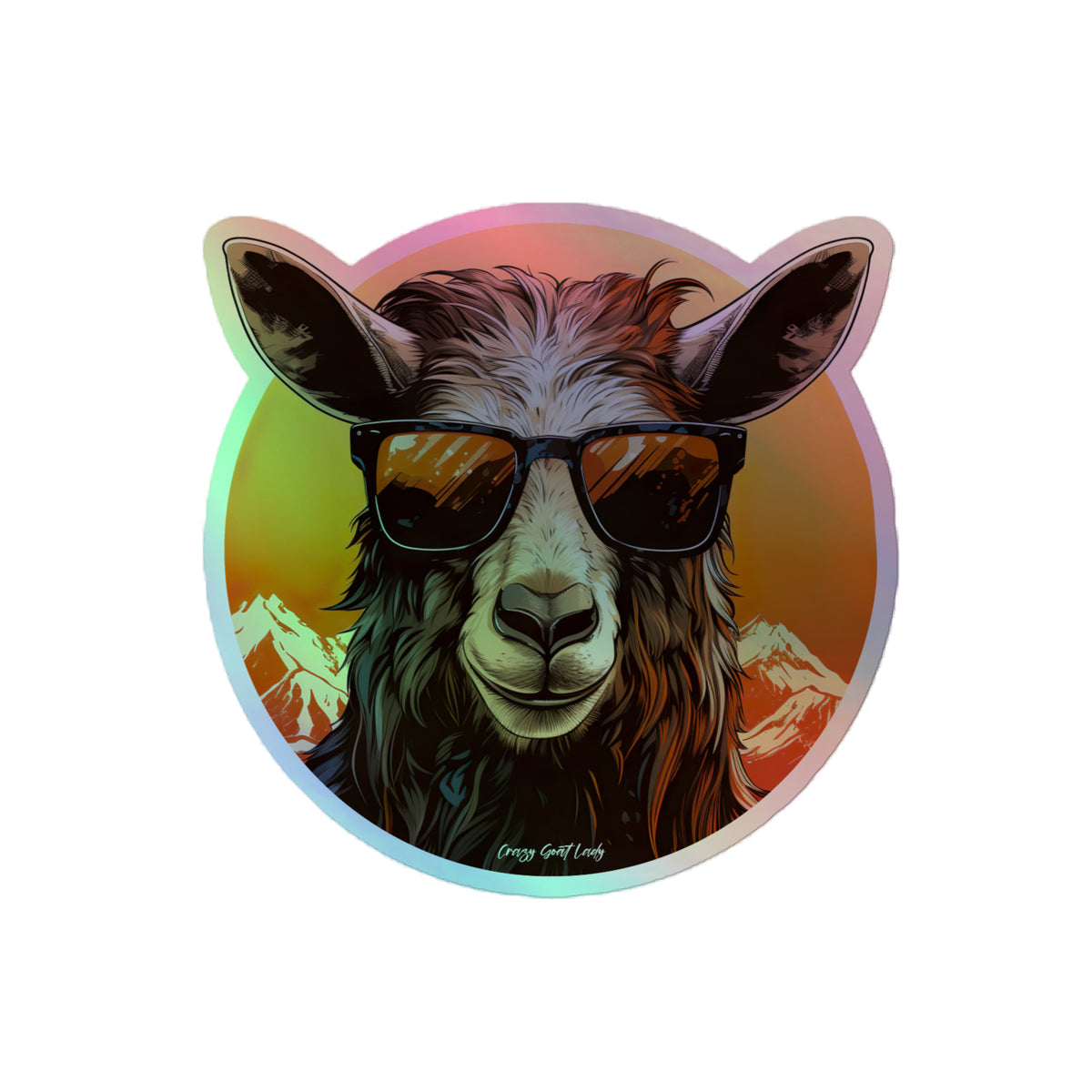 Cool Goat Holographic stickers