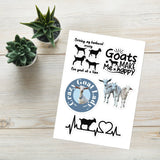 Crazy Goat Lady Sticker Sheet – Funny Goat Stickers for Goat Lovers Crazy Goat Lady