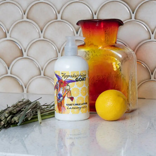 LEMONGRASS GOATS MILK LOTION 16 oz. or 2 oz. Essential Journeys