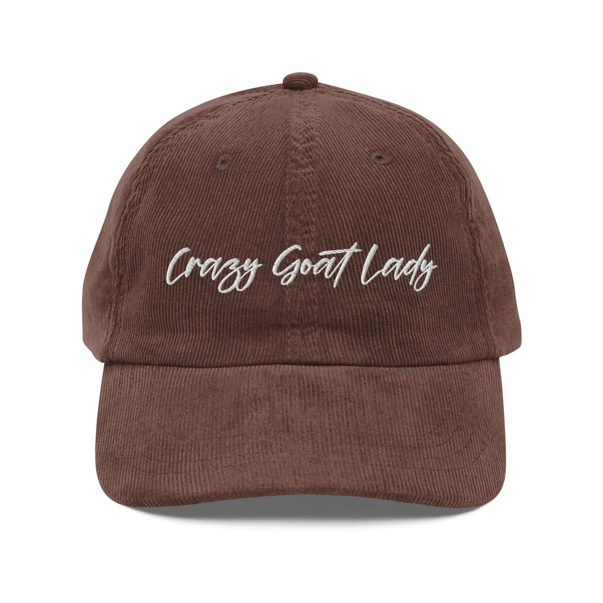 Crazy Goat Lady Corduroy Hat – Vintage Style Goat Lover Cap Crazy Goat Lady