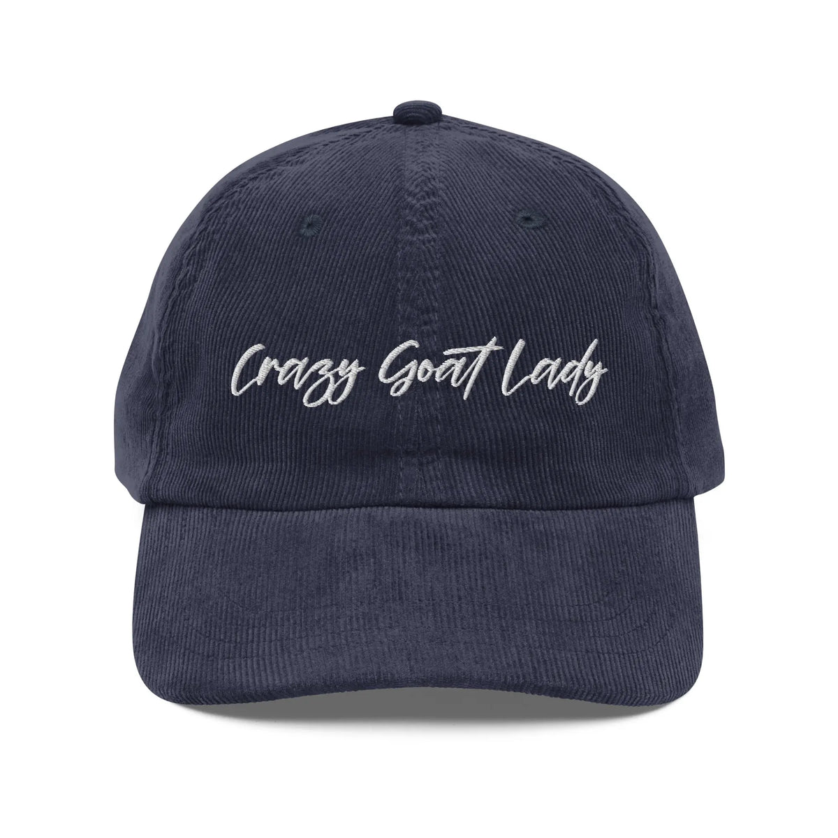 Crazy Goat Lady Corduroy Hat – Vintage Style Goat Lover Cap Crazy Goat Lady