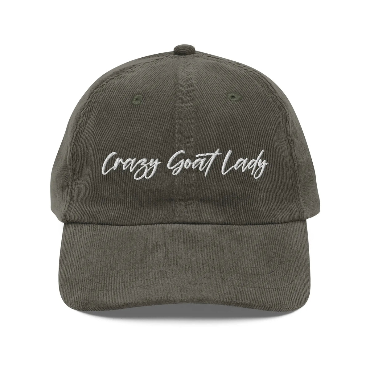 Crazy Goat Lady Corduroy Hat – Vintage Style Goat Lover Cap Crazy Goat Lady